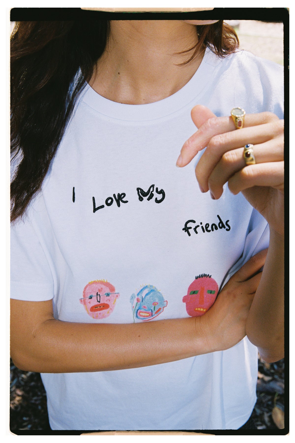 I Love My Friends - White (Hemp)