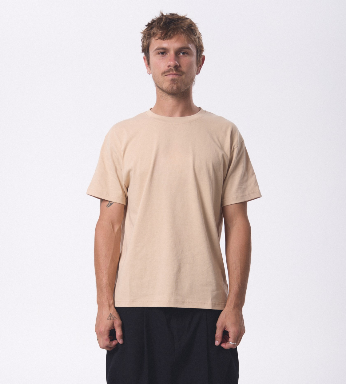 Box Tee - Sand (Hemp)