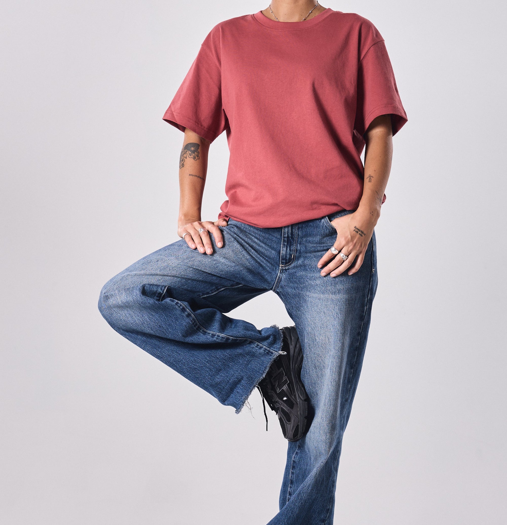Box Tee - Dusky Scarlett (Hemp)